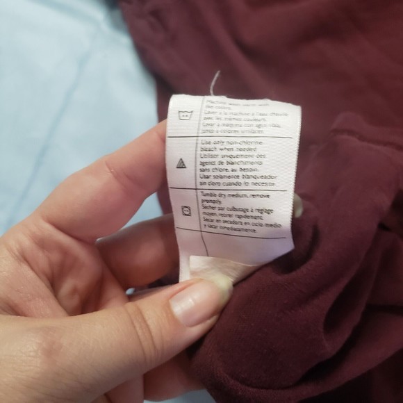 Carhartt Henley Shirt Long Sleeve Pocket Original Fit Maroon Size 4XL Men's - Picture 7 of 7